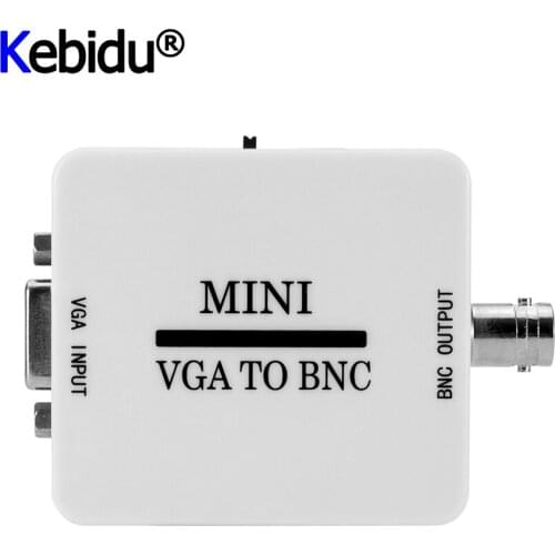 Mini Video Converter HD VGA To BNC Convertor Composite VGA To BNC Adapter Conversor Digital Switcher Box White For HDTV Monitor