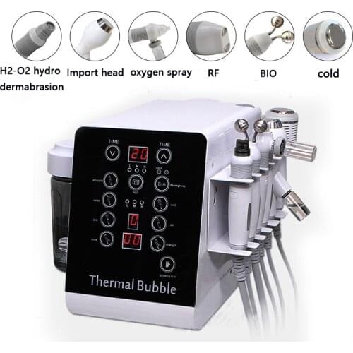 Multifunction Thermal Bubble H2-O2 Hydro Dermabrasion Cold Hammer Facial Care Machine for SPA