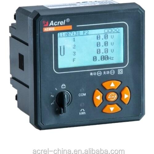 Multi function energy meter AEM96 all electric parameters Maximum demand kwh data logger optional multi-rate tariff RS485 Modbus