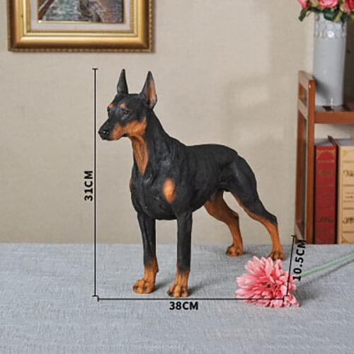 Animal Model High Imitation Doberman Model Pet Dog For 12' Action Figure Body Scene Accessory