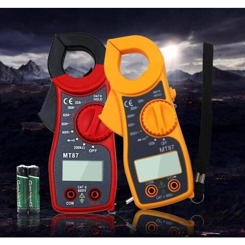 Multimeter Voltmeter Digital Clamp Meter Current Clamp AC DC Ammeter Multi-function Diode Fire Wire Tester MT-87 Clamp Meter