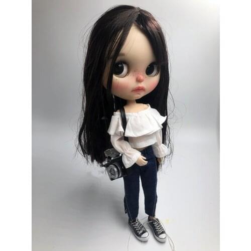 New Blyth Doll Clothing Elegant Shirt and Denim Pants for blyth,OB24,Azone S Pants Doll Clothes for 1/6 Doll accessories