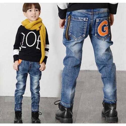 2019 New Fashion Denim Pants Boys Big G Jeans 3-11 Yrs Baby Boys Jeans Kids Clothes Cotton Casual Childrens Jeans Kids Trousers