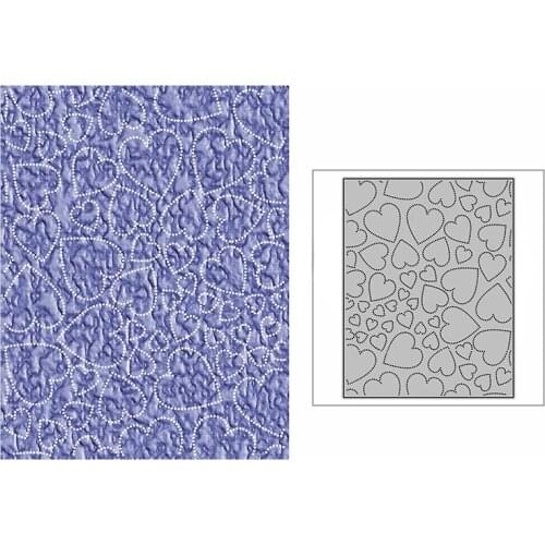 New Dotted Hearts to Hearts Background Plate Craft Embossing Mold 2021 Metal Cutting Dies for DIY Scrapbooking Album Card Making