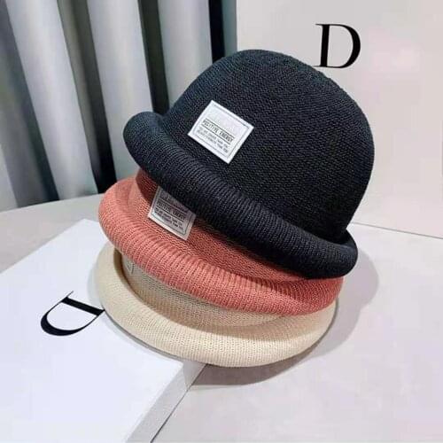 British Style Womens Bucket hat Fisherman Cap Fashion Hollow Small Brim Cloth Label Curling Solid Color Basin Caps Painter Hat