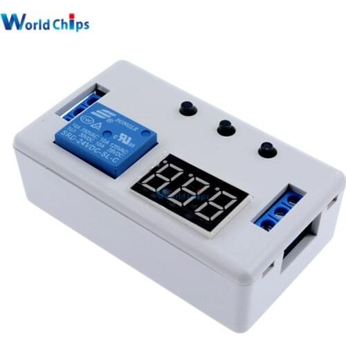 DC 24V Digital LED Display Automation Time Delay Relay Timer Control Switch Relay Module Trigger Cycle Module With Case