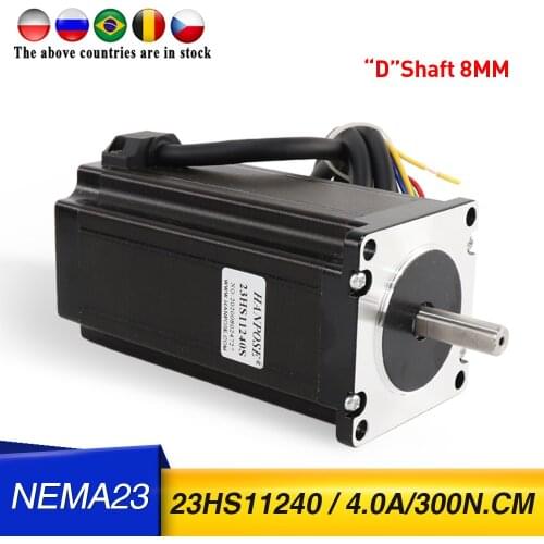 5PCS black motor 112mm 4.0A 300N.cm 23HS11240 NEMA23 stepper motor, used for 3D printer robot and CNC engraving machine engravi