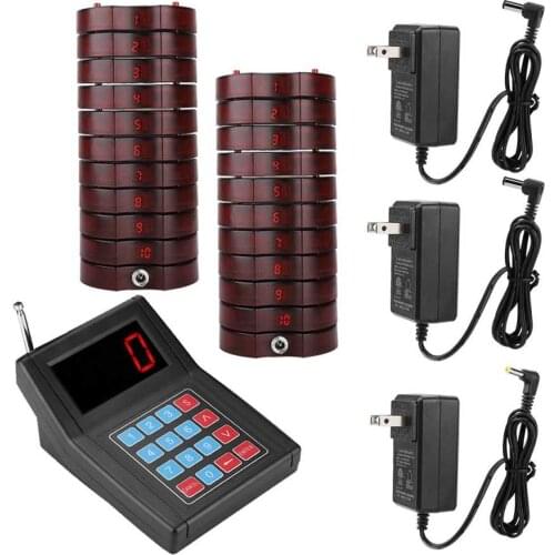 Pager 1-for-20 1.5KM Connection Restaurant Calling System Wireless Guest Paging Queuing System for Restaurant