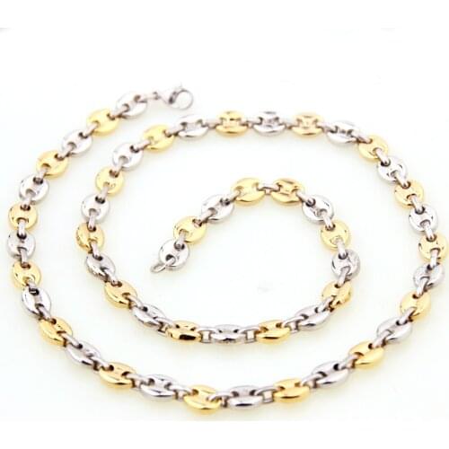 Tiasri Bohemian Style Necklace Bracelet for Men Women High Quality Stainless Steel Melon Sseed Chain Waterproof Wholesale