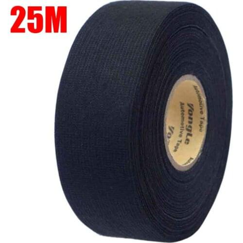 Universal Fabric Cloth Tape Automotive Wiring Harness Black Flannel Car Anti Rattle Self Adhesive Felt Tape Waterproof Glue