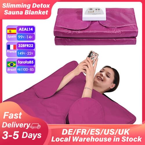 Upgraded Sauna Blanket Body Shaper Weight Loss Far Infrared Heating Slimming Blanket Romote Control Fitness Free 50pcs Bath Bag