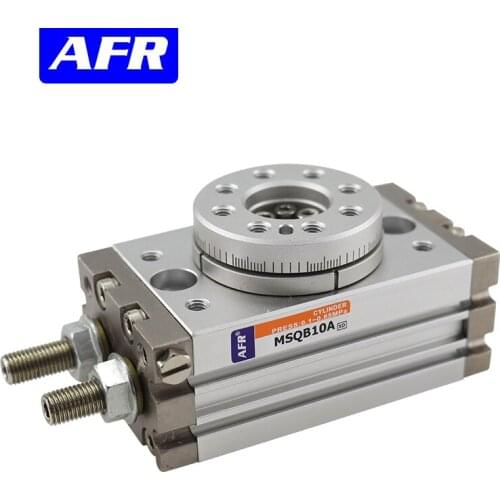 The rotating table/rack&pinion cylinder MSQB10A/20A/30A/50A/70A/100A/200A With intemal shock absorber MQSB10R/20R/30R/50R/70R