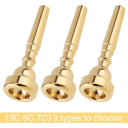 High-quality Copper Alloy Professional 3C 5C 7C Gold Plated Copper Alloy Professional Trumpet Mouthpiece with Rich Tones