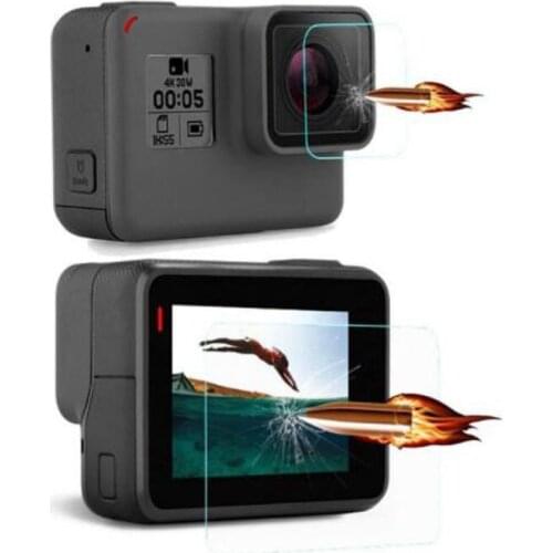 Tempered Glass Protector Cover Case For GoPro Go pro Hero 5 6 7 Hero5 Hero6 Hero7 Black Camera Lens LCD Screen Protective Film