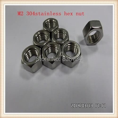 1000pcs high quality 304 stainless steel din934 m2 hex nut