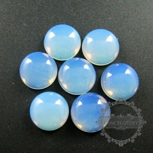 14mm round synthetized opal cabochon DIY jewelry findings supplies for ring,earrings 4110131