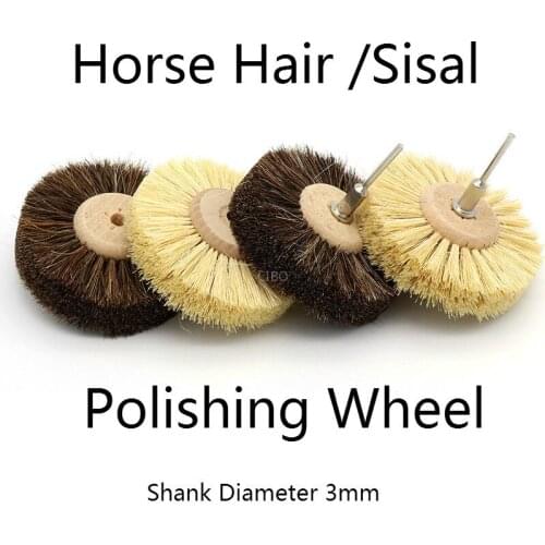 2pcs shank 3mm movable handle horse hair brush bristle brush sisal brush jewelry literary play material jade polishing brush