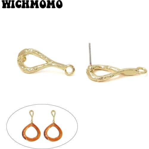 2019 New 24*10mm 10pieces High Quality Zinc Alloy Numerals 8 Earring Base Connectors for DIY Earring Jewelry Accessories