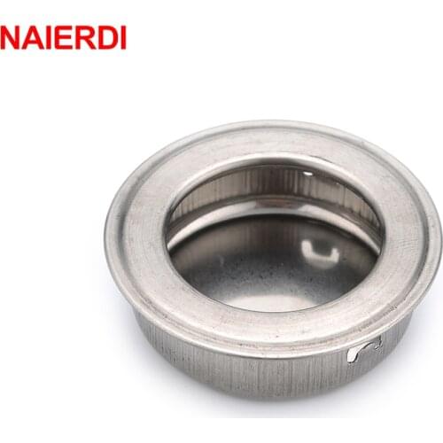 5PCS NAIERDI Cabinet Handles Hidden Drawer Pulls Stainless Steel Door Wardrobe Drawer Knobs For Cupboard Furniture Hardware