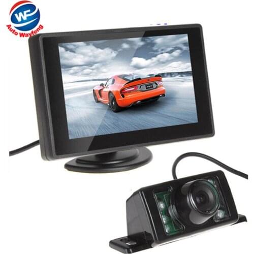 7LED Car Rearview Camera+4.3" TFT LCD Monitor CCD 170 Angle car backup camera Car Monitor Auto Parking Assistance System