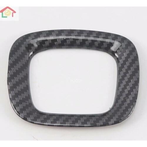 ABS carbon fiber For Honda Accord 10th 2018 2019 Car Middler Button frameCar Steering Wheel Logo Cover Trim Decal Accessories