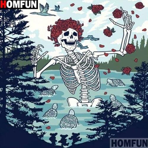 HOMFUN Full Square/Round Drill 5D DIY Diamond Painting "Shantou people" 3D Embroidery Cross Stitch 5D Home Decor A14668