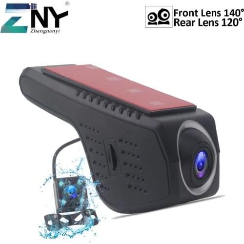 Car DVR Camera Dual Lens Full HD 720P Video Recorder Registrator Night Vision Car Camcorder DVR Dash Cam For Android Auto Radio