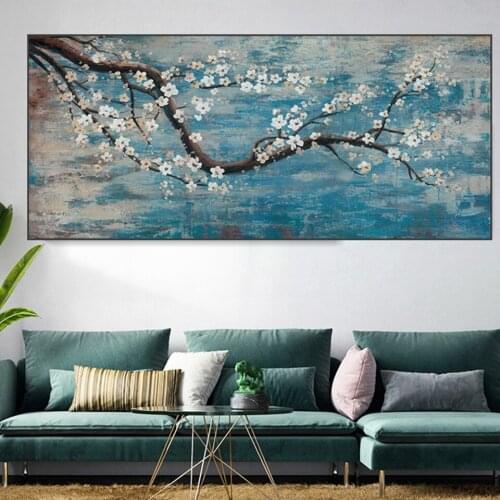Large size Plum blossom diamond painting 5d picture rhinestone embroidery flower diamond mosaic cross stitch decoration home