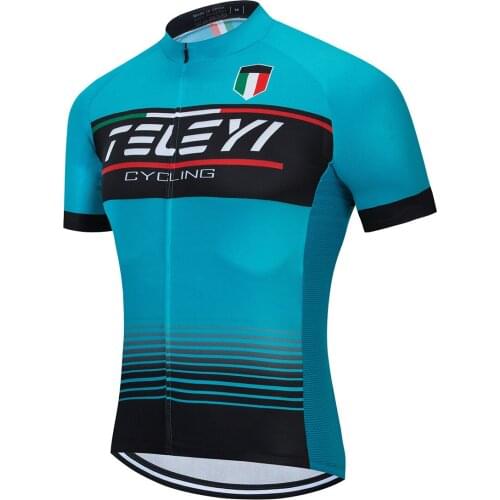 Cycling Jerseys Men Mountain Bike Shirts Summer MTB Bicycle Wear Anti-UV Cycling Tops Breathable