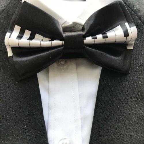 10 Pieces Music Printed Bow Tie Fashion Men Musical Notes Butterfly for Concert