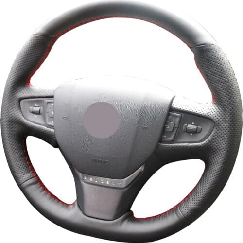 Black Synthetic Leather Car Steering Wheel Cover for Peugeot 408 2014 2015