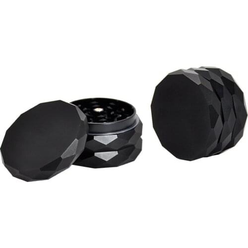 Aircraft Aluminum Grinder for Smoking Weed Diamond Cut Surface 63MM 4Layers Tobacco Herbal Grinders Spice Crusher with CNC Teeth