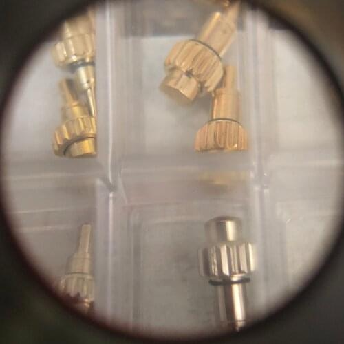 Watch pusher button Watch accessories white head flat by multi - size white and gold by the box