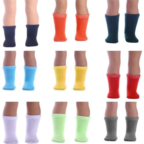 Doll Socks For 18 Inch Girl Doll & New Born Baby Doll Clothes Accessories Girl Doll Socks
