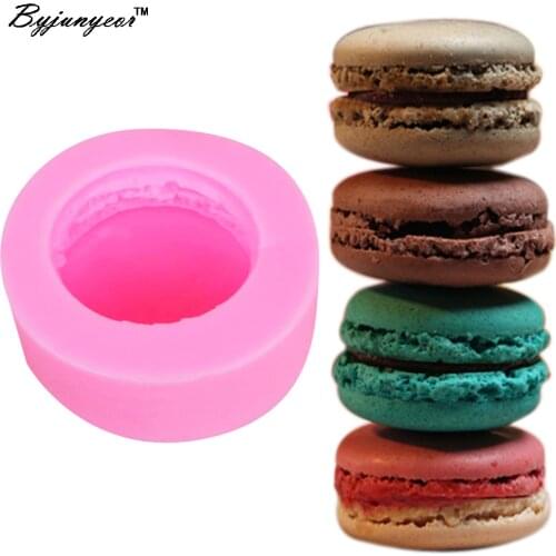 Byjunyeor M513 Macaron Style Silicone Mold DIY Handmade Soap Candle Breads Fondant Jelly Chocolate Molds Cake Decoration Mould