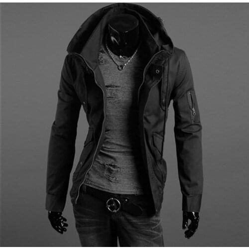 Military jacket male youth casual new jacket Korean version of the spring and autumn all-match jacket 2021 casual hooded suit
