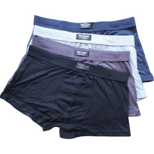 Mens Bamboo fiber Underwear Sexy Pure color Boxers Boxer shorts Mixed Color order