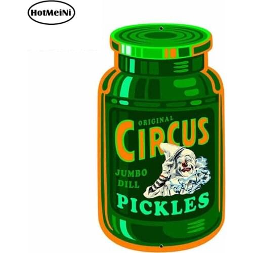 HotMeiNi 13cm x 7.3cm for VINTAGE SIGN Circus Pickles Car Stickers and Decals Vinyl Material Anime 3D Car Sticker
