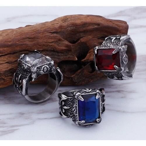 New Punk ring micro-zirconium fashion trend domineering ring