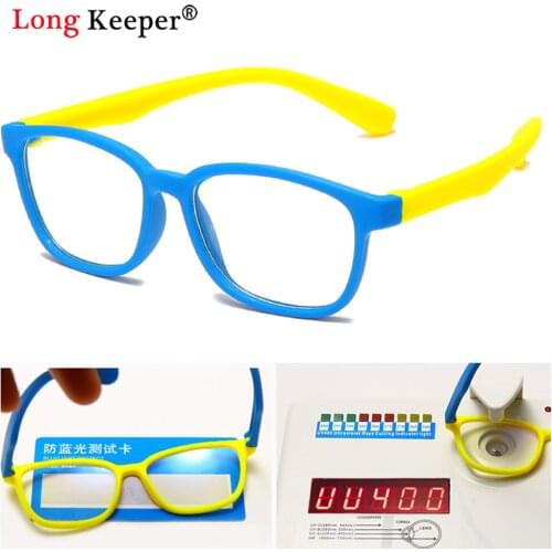 Boy Girls Anti Blue Light Glasses Children Computer Optical Frame UV400 Filter Transparent Eyeglasses Kids Square Glasses Frame