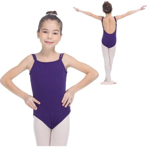 Wholesale Cotton/Lycra Camisole Dance Leotard Princess Front Girls Ballet Dancewear Black Ladies Bodysuit