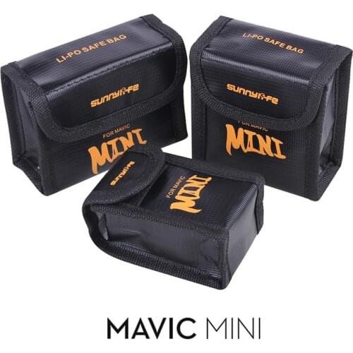 Fireproof Explosion-Proof Lipo Battery Safe Bag Lipo Battery Guard Safe Pouch Sack Compatible with DJI Mavic Mini Mini 2 Battery
