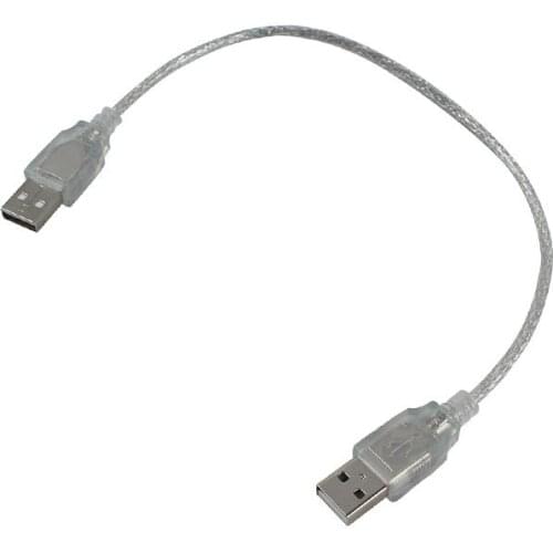 USB MALE-MALE CABLE 50 CM TRANSPARENT POWERMASTER