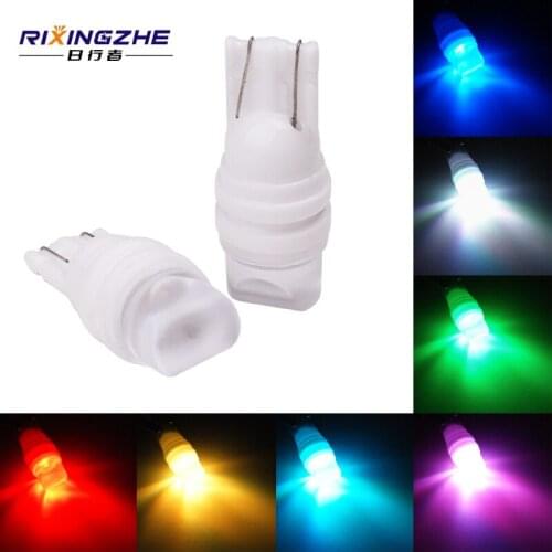 RXZ Wholsale 100pcs T10 led w5w Ceramic Led Bulb 5630 2SMD Car Light Source Clearance Lights License Plate Lamp Trunk Lights 12V
