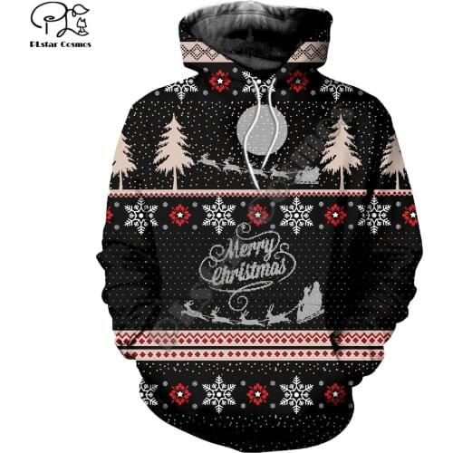 PLstar Cosmos Merry Christmas Santa Claus 3D Printed Hoodies Sweatshirts Zip Hooded For Men And Women Casual Streetwear Style-15