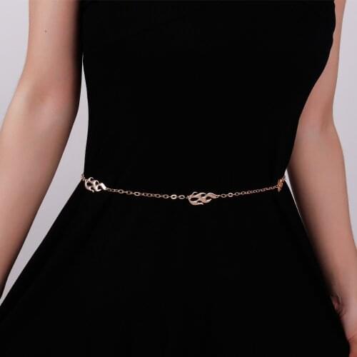 2021 Punk Style 2 Colors Fire symbol Body Chain Women Summer Sexy Bikini Beach Waist Chain Charms Vintage Dress Waistband Belts