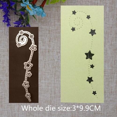 2019 New Arrival Swirling Star Metal Cutting Die Stencil DIY Scrapbooking Embossing Photo Album Paper Card Craft Makings 30x99mm