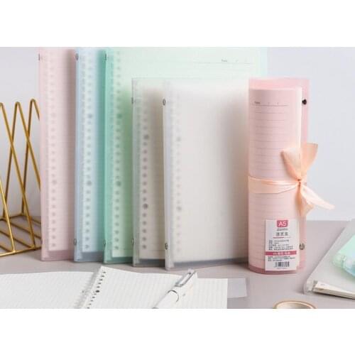 A5 B5 Classical Loose leaf PP Coil Grid Line Spiral Notebook And Journals Diary Weekly Planner Book School Stationery