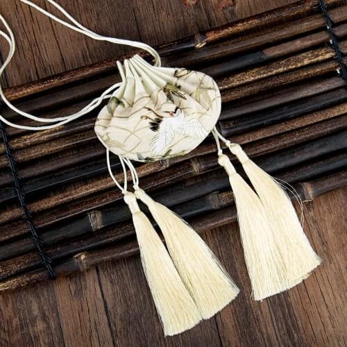 Mao Dao Zu Shi Jin Zixuan Wuxian The Untamed Sachet Amulet Pouch Cloth Bag Tassel Pendant Cosplay Anime Accessories Gift 9*13cm