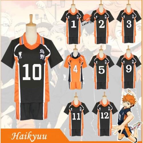 Anime Haikyuu Cosplay Costume Karasuno High School Hinata Shouyou Kageyama Tobio MSBY Volleyball Club Uniforms T-shirt Suit